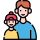generic icon of father and son
